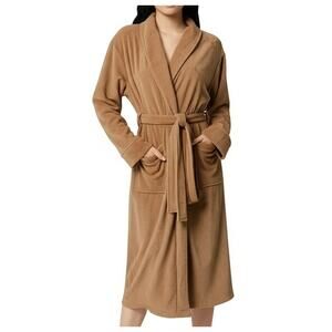 GEORGE Desert Camel Long Sleeve Tie Belt Shawl Collar Loungewear Robe XL (16/18)